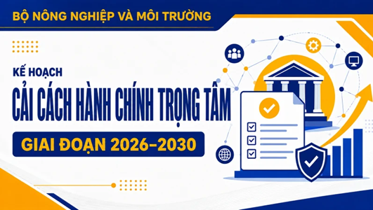 [Infographic] - Bộ Nông nghiệp và Môi trường đặt trọng tâm cải cách hành chính giai đoạn 2026-2030